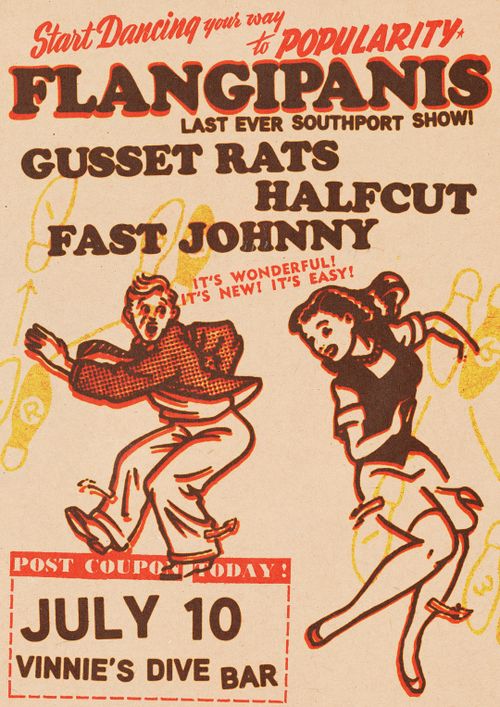 Flangipanis at Vinnies Dive w/ Gusset Rats, Halfcut and Fast Johnny (solo)